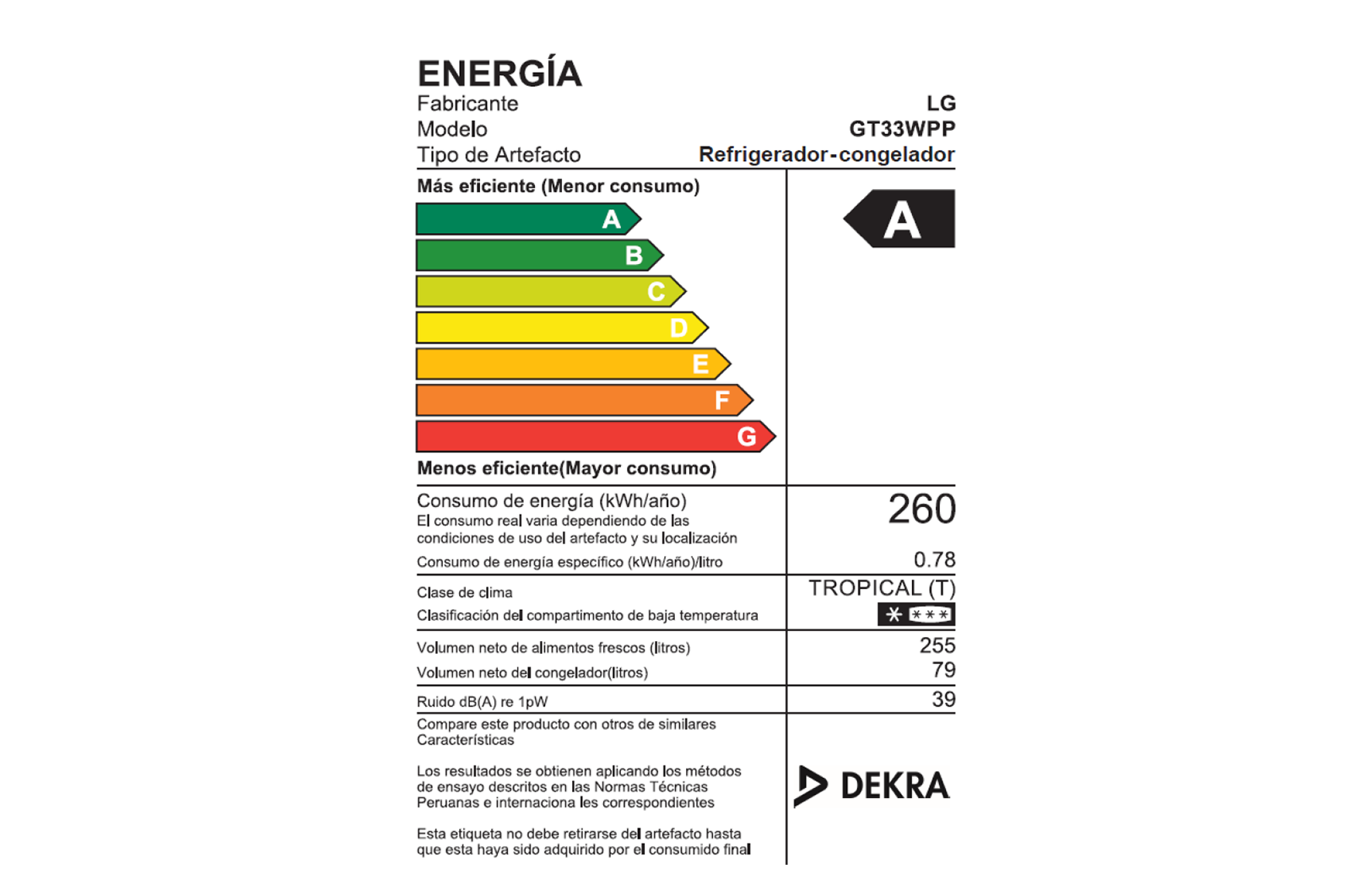 LG Refrigeradora LG Top Freezer 334L con Door Cooling, GT33WPP